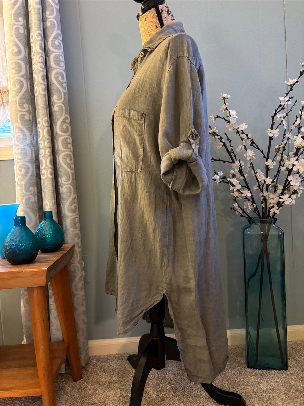 Planet Moda Italian Linen Shirt Dress - Picture 5 of 10